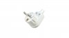 Wtyczka kątowa 16A 2P+Z Uni-Schuko 250V biała WT-16U